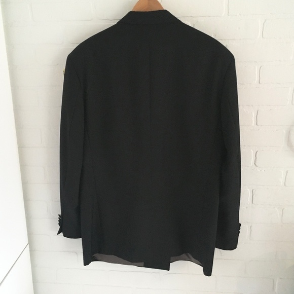 Hugo Boss x Cerruti 1881 Men’s Blazer Tuxedo Double breast Wool Black 50R - Picture 12 of 13